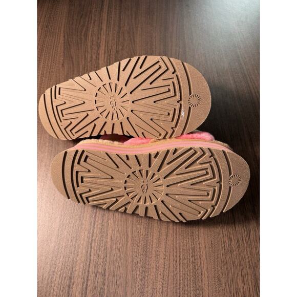 UGG Disco Stripe Slide Chestnut/Pink Rose Slipper Women's US size 8 NEW - Picture 6 of 7